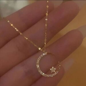 Gold Crescent Moon Necklace